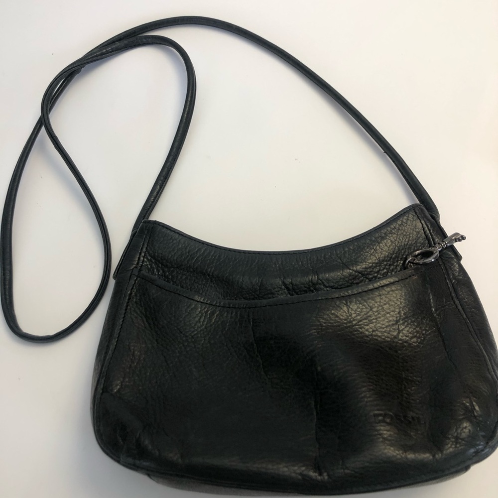 Fossil black leather crossbody - Picture 6 of 7
